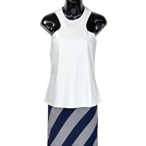 NWT Banana Republic‎ White Ponte Sleeveless Tank Top Small Avant Garde Unique